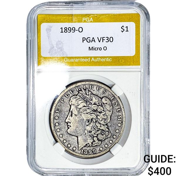 1899-O Morgan Silver Dollar PGA VF30 Micro O