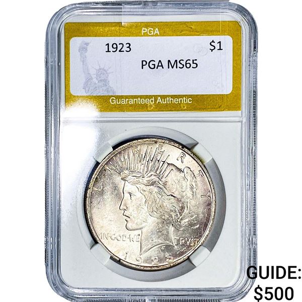 1923 Silver Peace Dollar PGA MS65