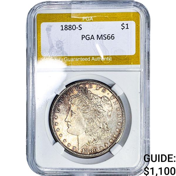 1880-S Morgan Silver Dollar PGA MS66