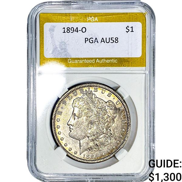1894-O Morgan Silver Dollar PGA AU58