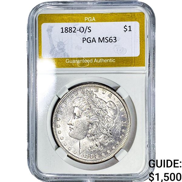 1882-O/S Morgan Silver Dollar PGA MS63