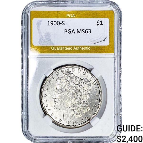 1900-S Morgan Silver Dollar PGA MS63