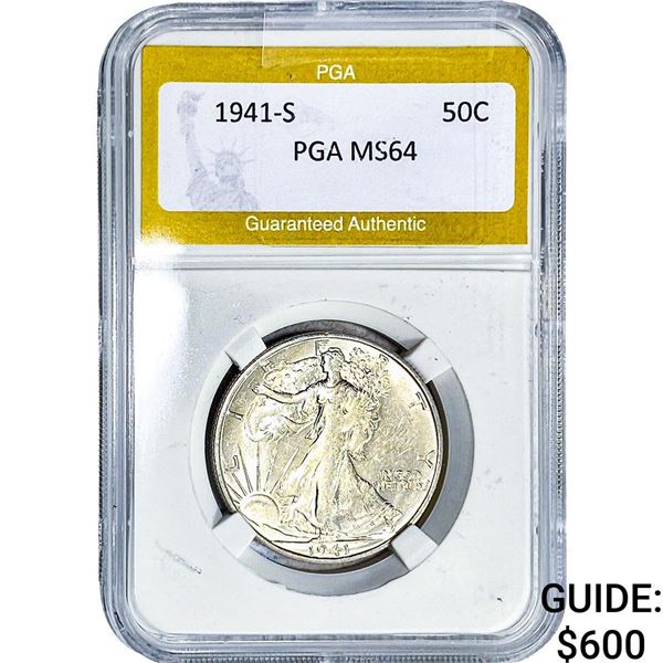 1941-S Walking Liberty Half Dollar PGA MS64