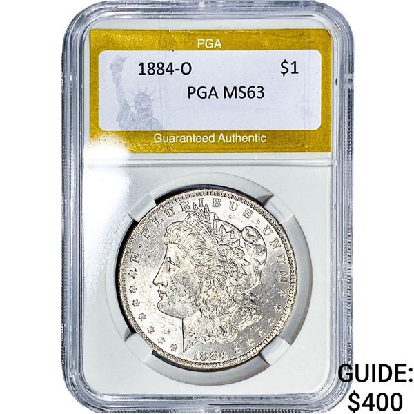 1884-O Morgan Silver Dollar PGA MS63