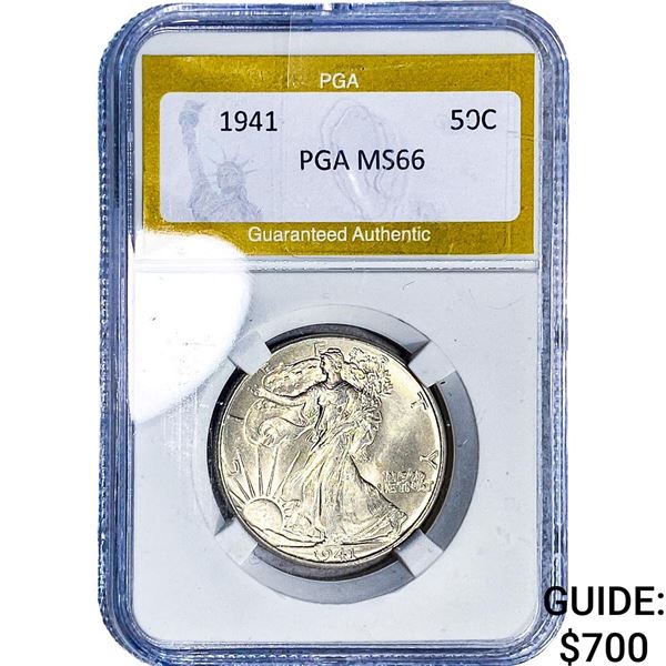 1941 Walking Liberty Half Dollar PGA MS66