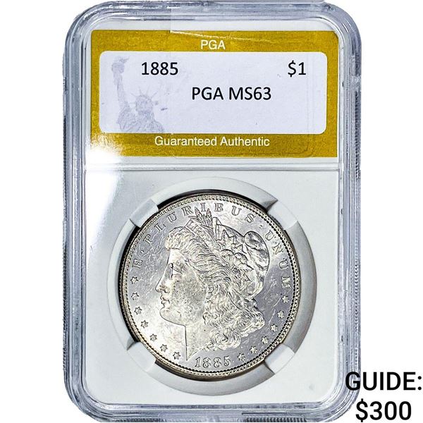 1885 Morgan Silver Dollar PGA MS63