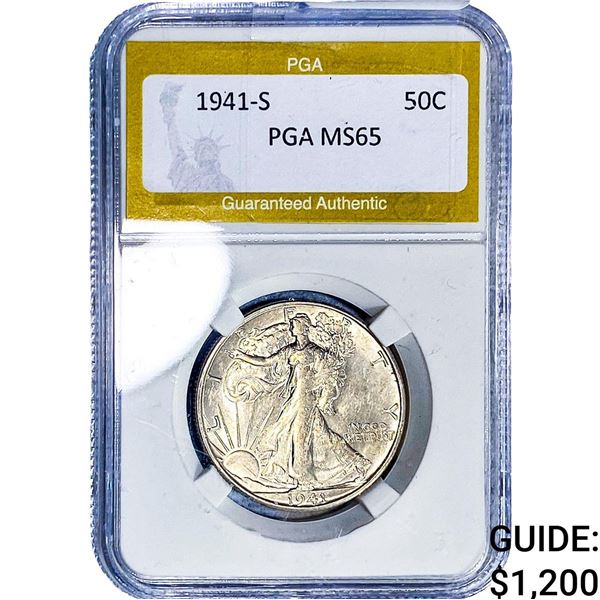 1941-S Walking Liberty Half Dollar PGA MS65