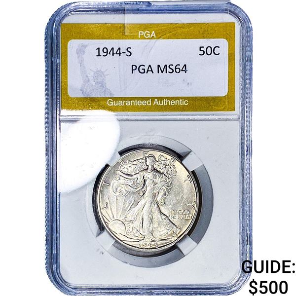 1944-S Walking Liberty Half Dollar PGA MS64