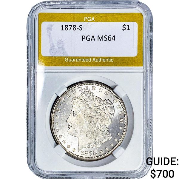 1878-S Morgan Silver Dollar PGA MS64