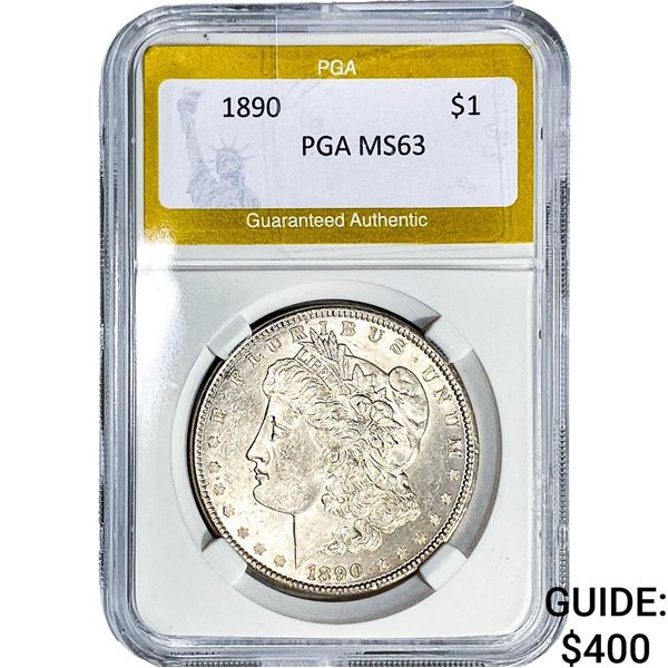 1890 Morgan Silver Dollar PGA MS63