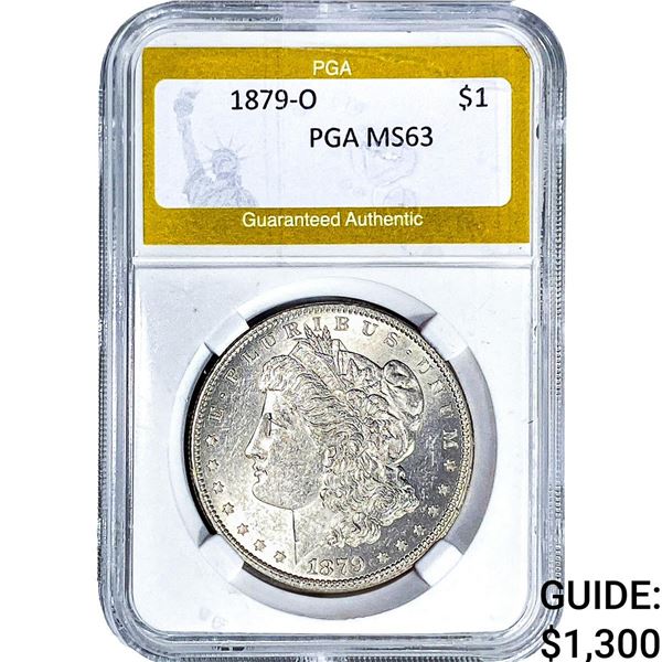 1879-O Morgan Silver Dollar PGA MS63