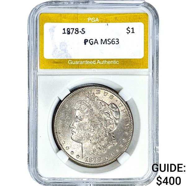 1878-S Morgan Silver Dollar PGA MS63