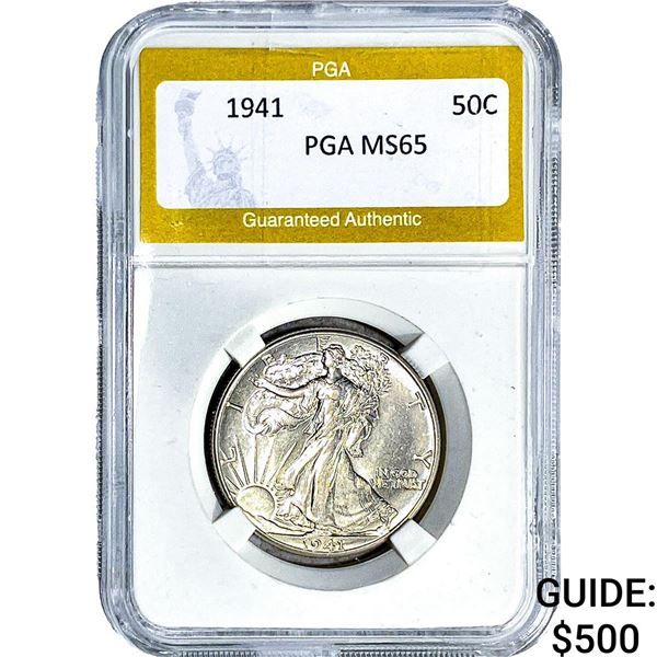 1941 Walking Liberty Half Dollar PGA MS65