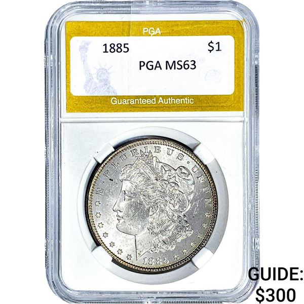 1885 Morgan Silver Dollar PGA MS63