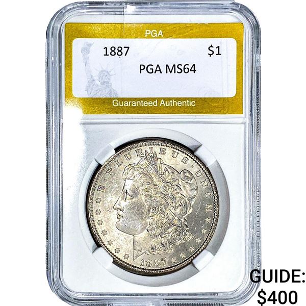 1887 Morgan Silver Dollar PGA MS64