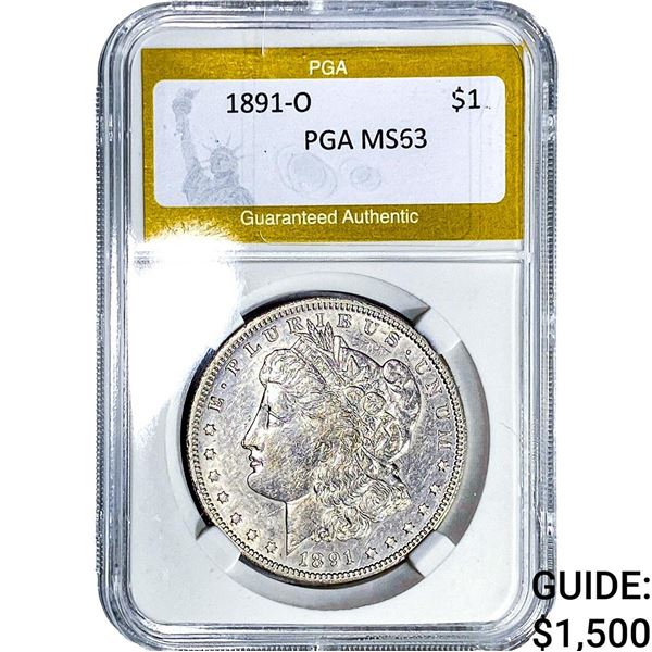 1891-O Morgan Silver Dollar PGA MS63