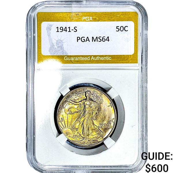 1941-S Walking Liberty Half Dollar PGA MS64