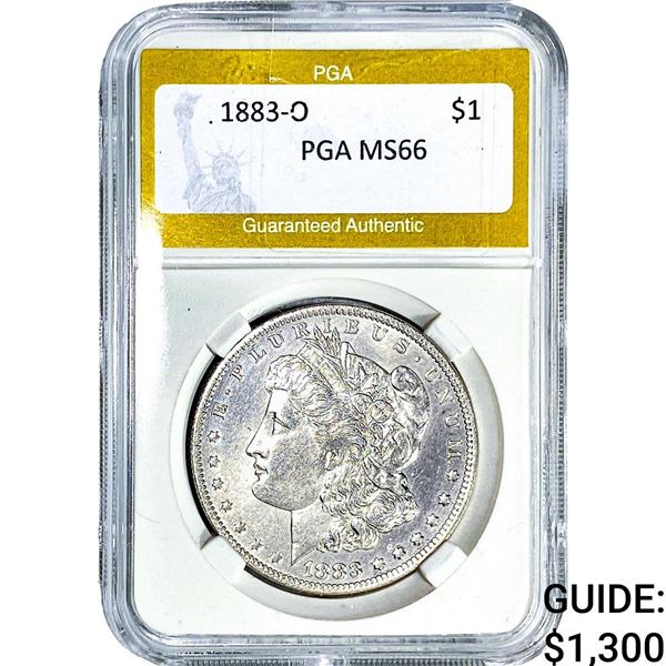1883-O Morgan Silver Dollar PGA MS66