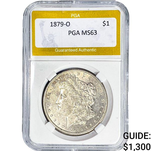 1879-O Morgan Silver Dollar PGA MS63