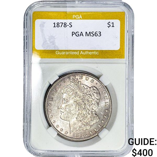 1878-S Morgan Silver Dollar PGA MS63
