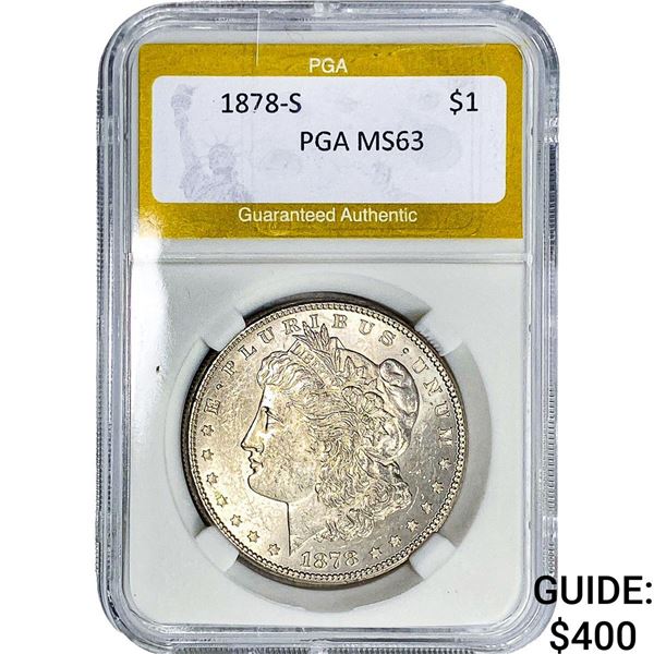 1878-S Morgan Silver Dollar PGA MS63