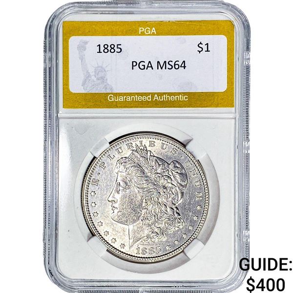 1885 Morgan Silver Dollar PGA MS64