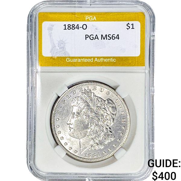1884-O Morgan Silver Dollar PGA MS64