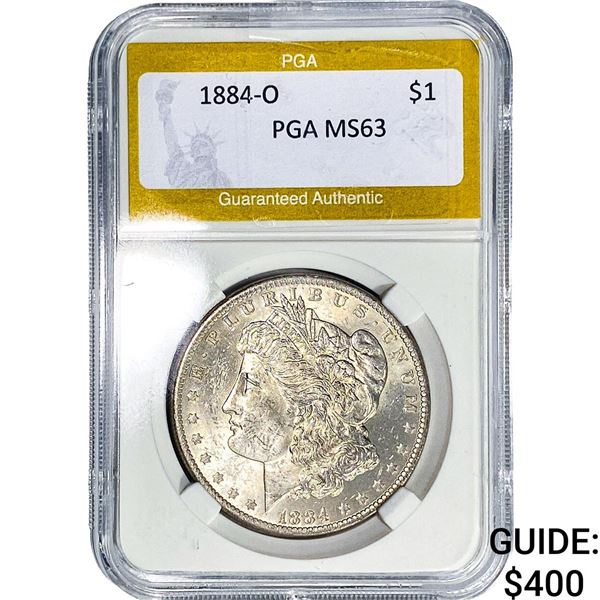 1884-O Morgan Silver Dollar PGA MS63