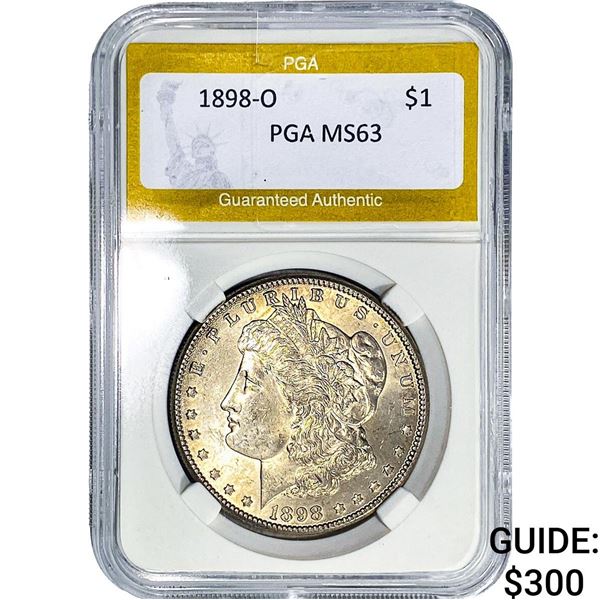 1898-O Morgan Silver Dollar PGA MS63