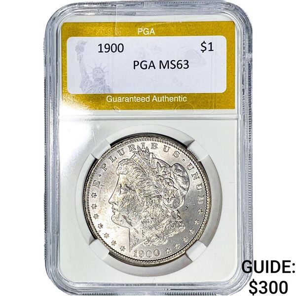 1900 Morgan Silver Dollar PGA MS63