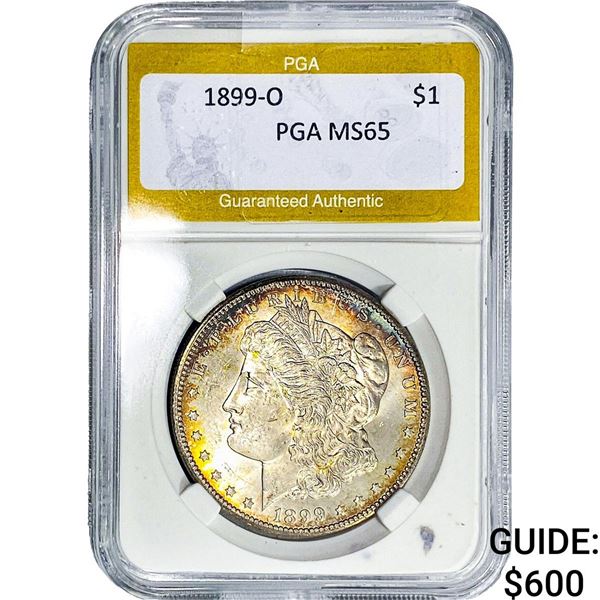 1899-O Morgan Silver Dollar PGA MS65