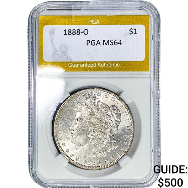 1888-O Morgan Silver Dollar PGA MS64