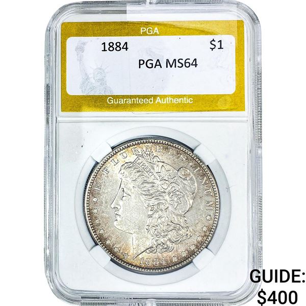 1884 Morgan Silver Dollar PGA MS64