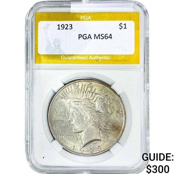1923 Silver Peace Dollar PGA MS64