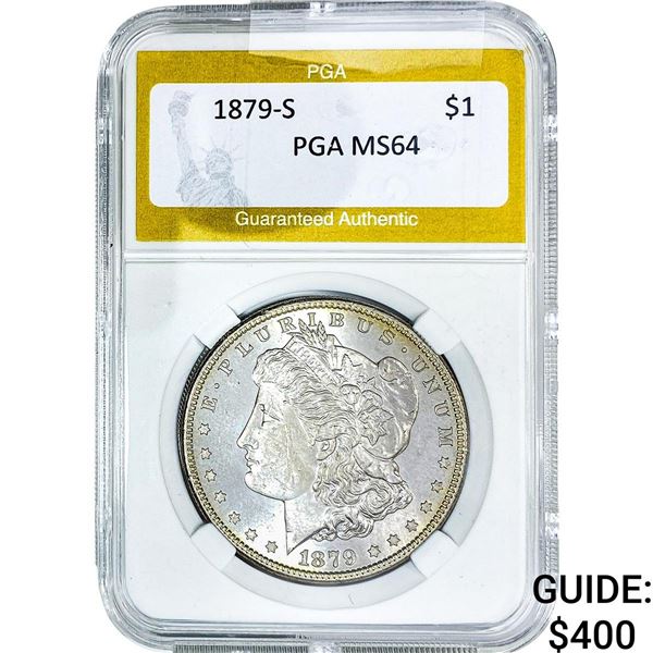 1879-S Morgan Silver Dollar PGA MS64