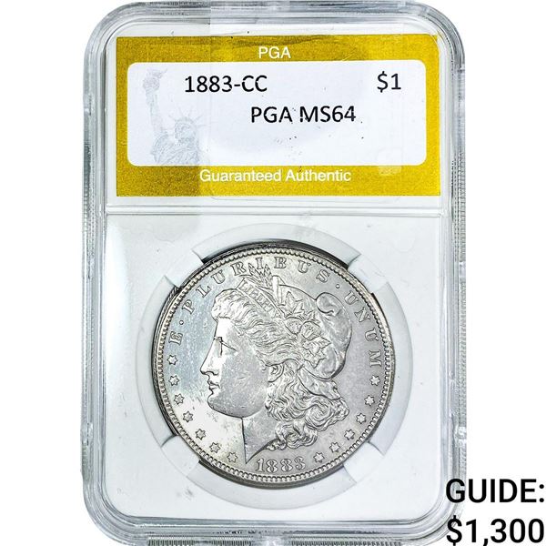 1883-CC Morgan Silver Dollar PGA MS64