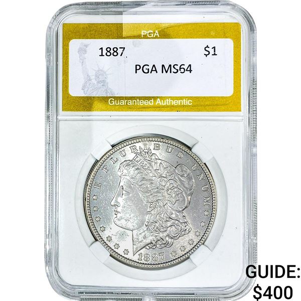 1887 Morgan Silver Dollar PGA MS64