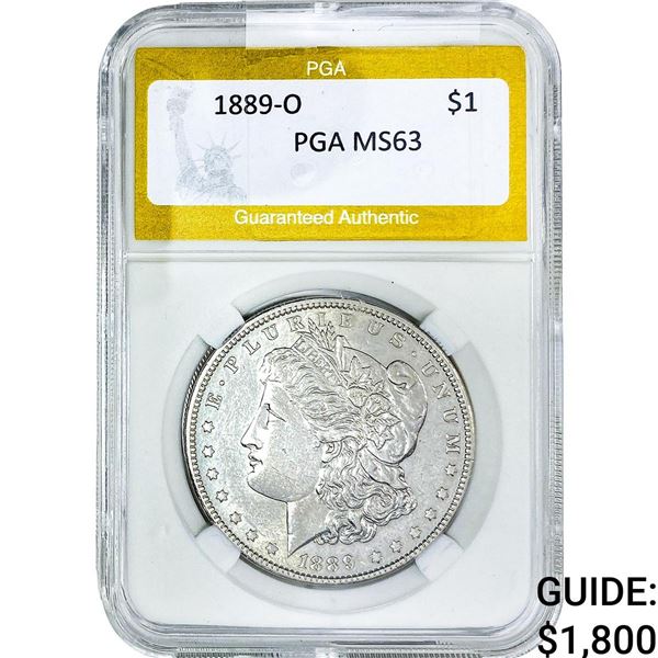1889-O Morgan Silver Dollar PGA MS63