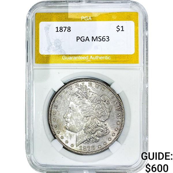 1878 Morgan Silver Dollar PGA MS63