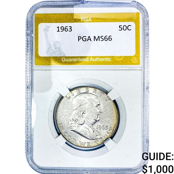 1963 Franklin Half Dollar PGA MS66