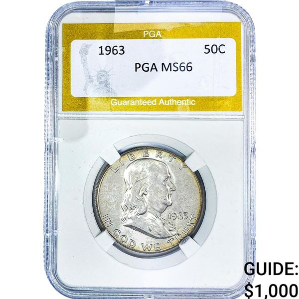 1963 Franklin Half Dollar PGA MS66