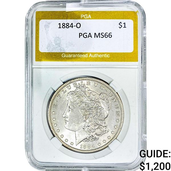 1884-O Morgan Silver Dollar PGA MS66