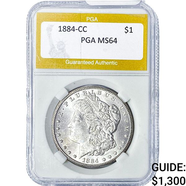 1884-CC Morgan Silver Dollar PGA MS64