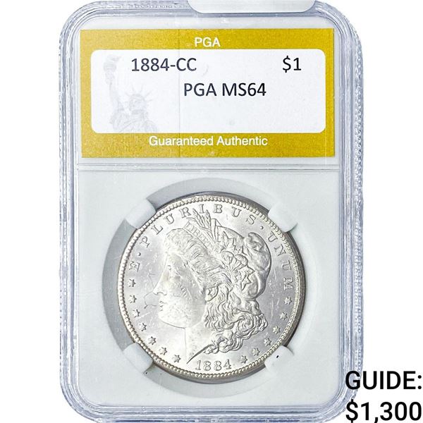 1884-CC Morgan Silver Dollar PGA MS64