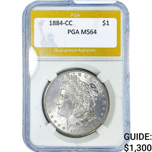 1884-CC Morgan Silver Dollar PGA MS64