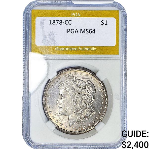1878-CC Morgan Silver Dollar PGA MS64