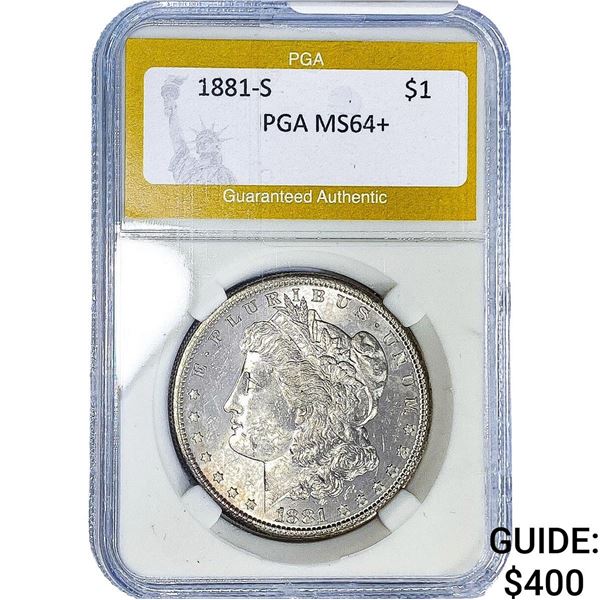 1881-S Morgan Silver Dollar PGA MS64+