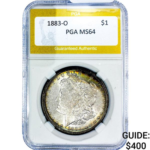 1883-O Morgan Silver Dollar PGA MS64