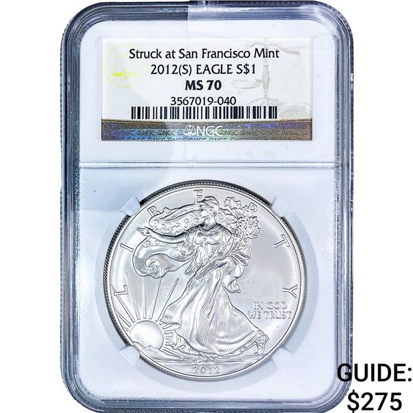 2012[S] Silver Eagle NGC MS70
