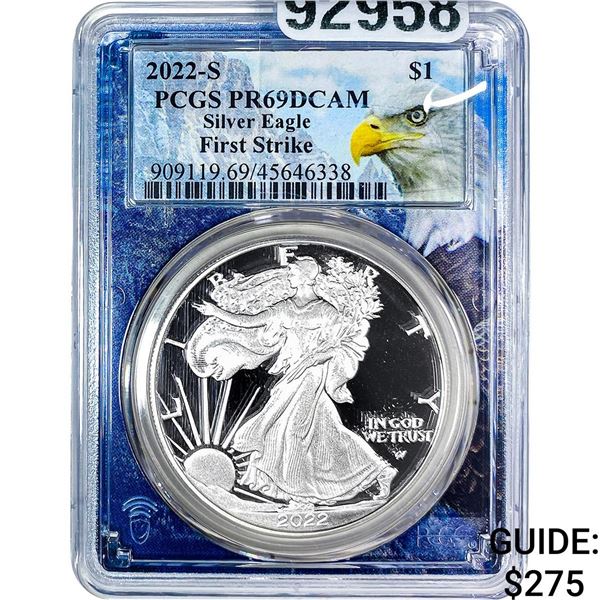 2022-S Silver Eagle PCGS PR69 DCAM